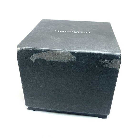 Hamilton Watch Presentation Black Cardboard Box Display Empty With Booklet - Picture 8 of 10